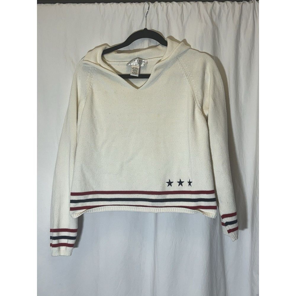 NORTON STUDIO Sweater, Size M Womens, Patriotic‎ Pullover T7